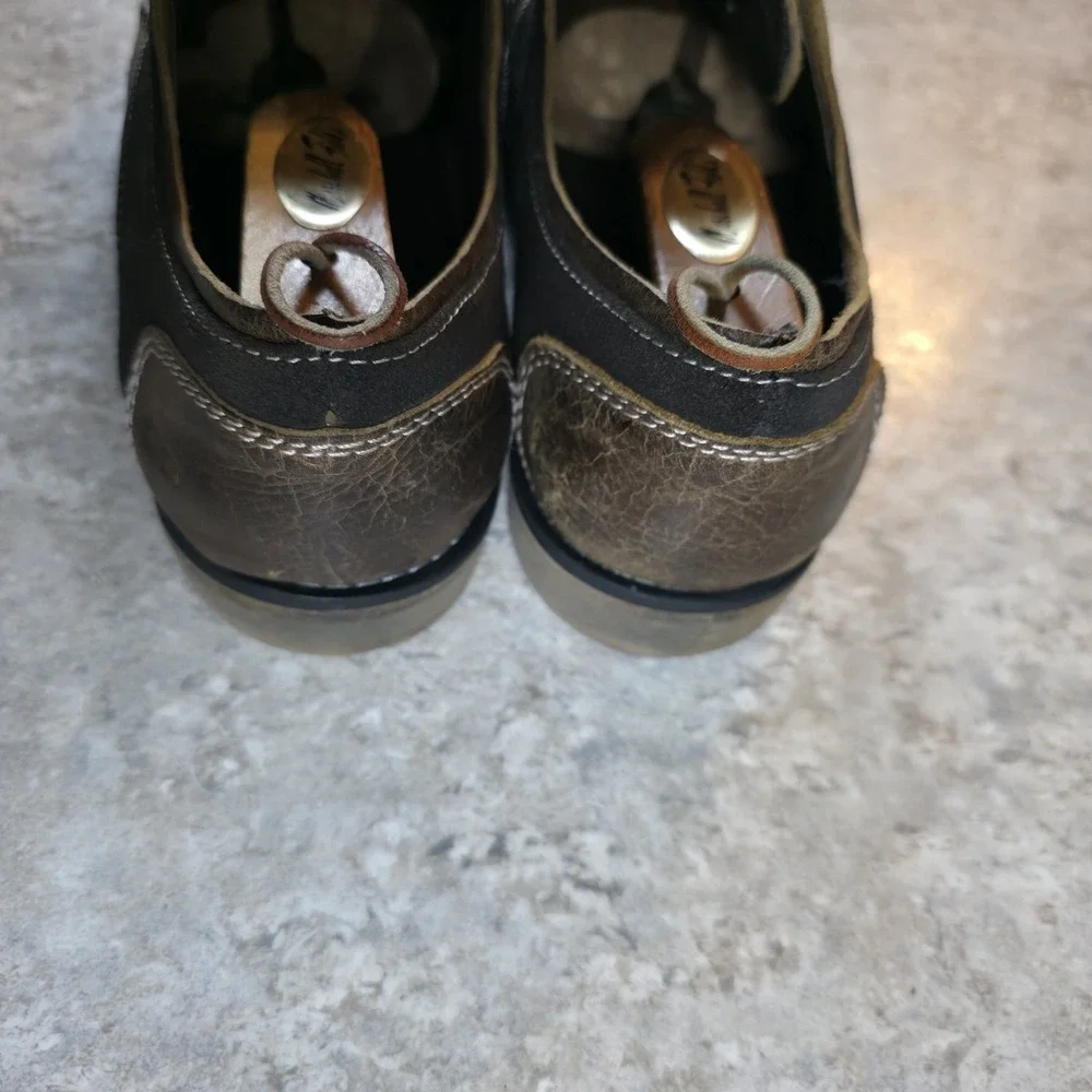 Bed Stu Brown Leather Derby Oxfords Men's Size 11 Dress Distressed Shoes Grunge